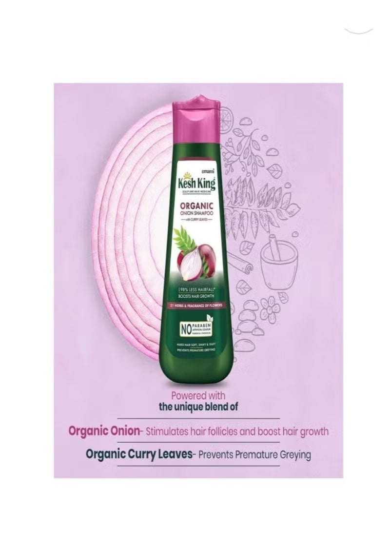 Kesh King Ayurvedic Onion Shampoo with 21 Herbs, Reduces Hair Loss and Promotes Growth 300ml - Image 3